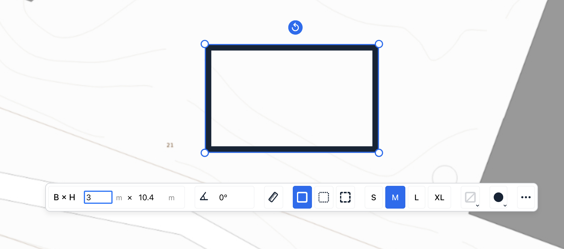 Skriva in dimensionerna