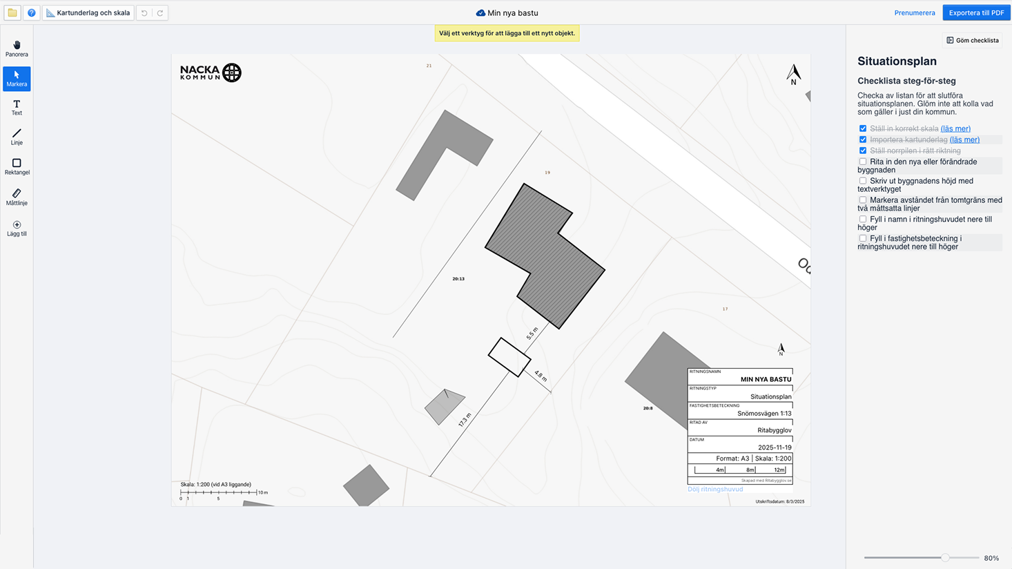 Bild av Ritabygglovs gränssnitt