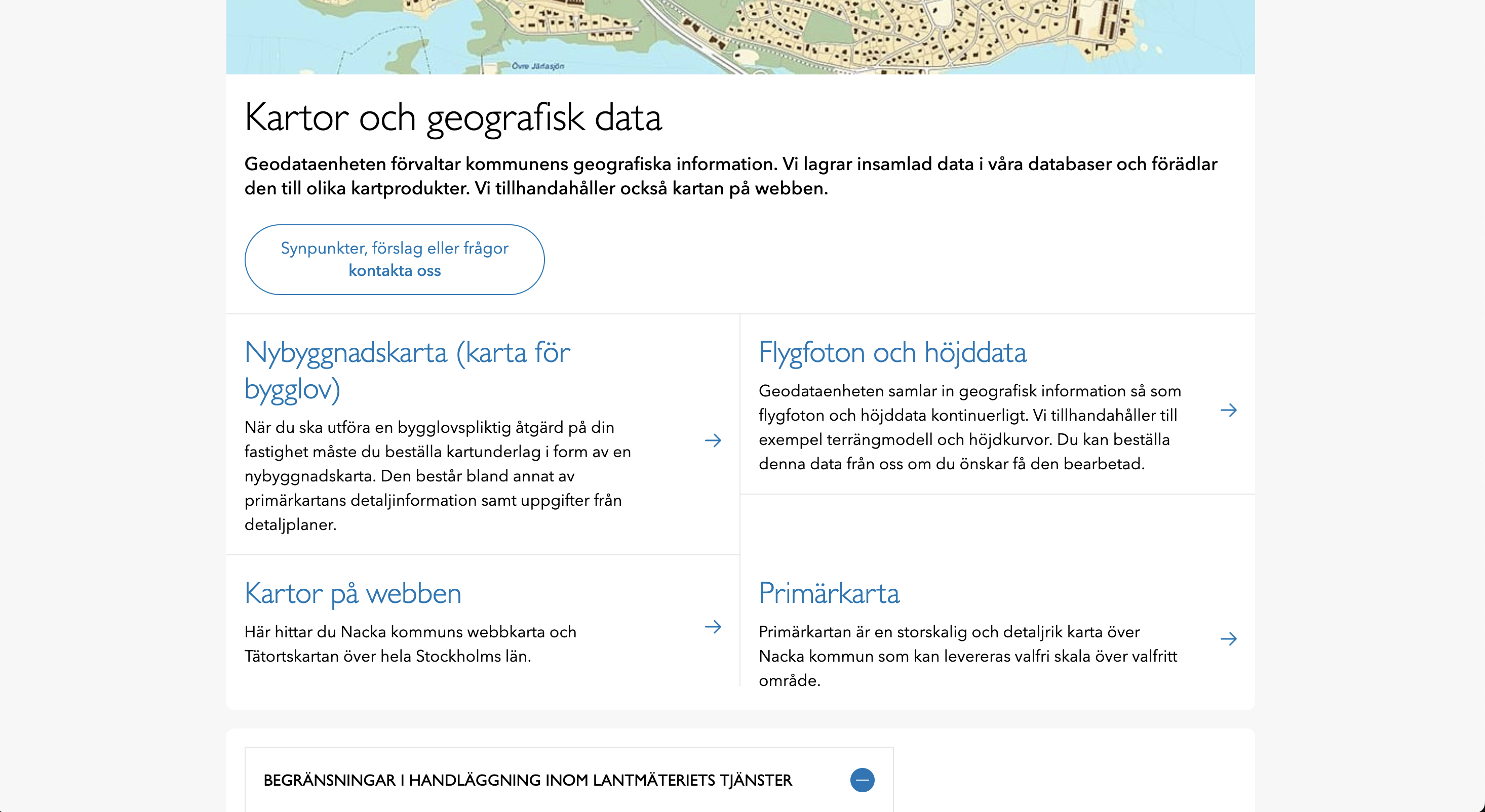 Nacka kommuns hemsida